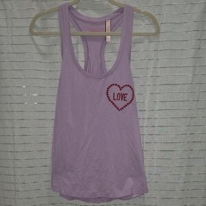 Victoria's Secret Purple Tank Top with Red Heart